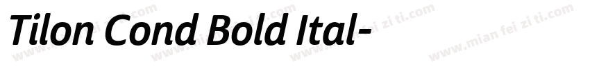 Tilon Cond Bold Ital字体转换